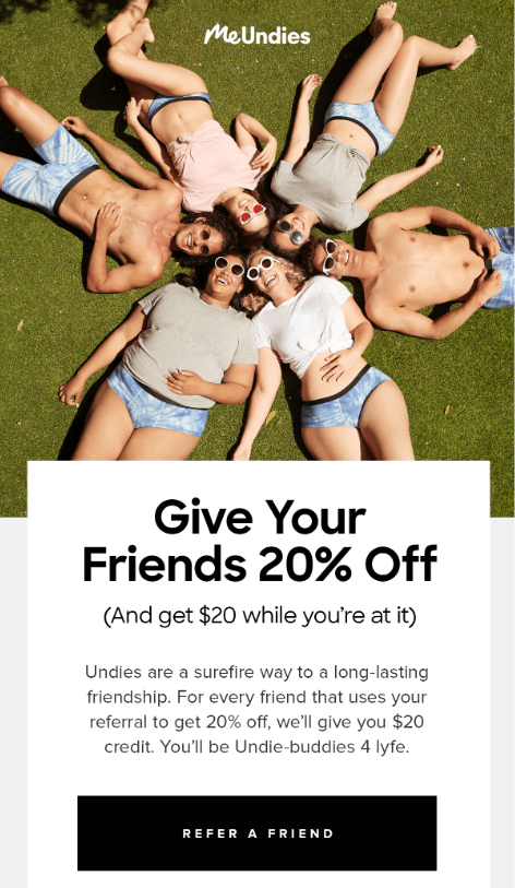 Spread the Love (And Get PAID💰) from MeUndies - Desktop Email View